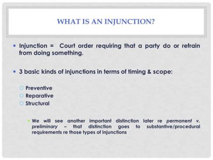 What is an injunction process?