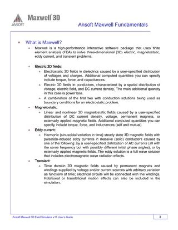 What is Maxwell Ansoft?