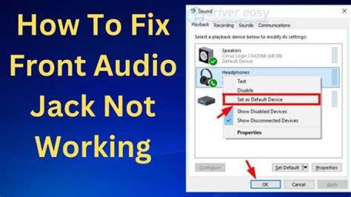 Why is my audio jack not working?
